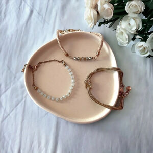 Lauren Conrad Gold Dainty Adjustable Bracelet Set of 3